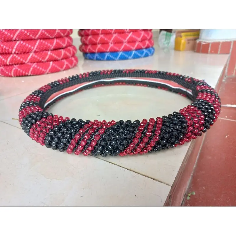 Hàng loại 1 - Bao vô lăng, bọc tay nắm xe ô tô, xe tải bằng Hạt cườm Hàn quốc Cao Cấp Nội Thất vô lăng  xe tải vô  lăng  ô  tô 6