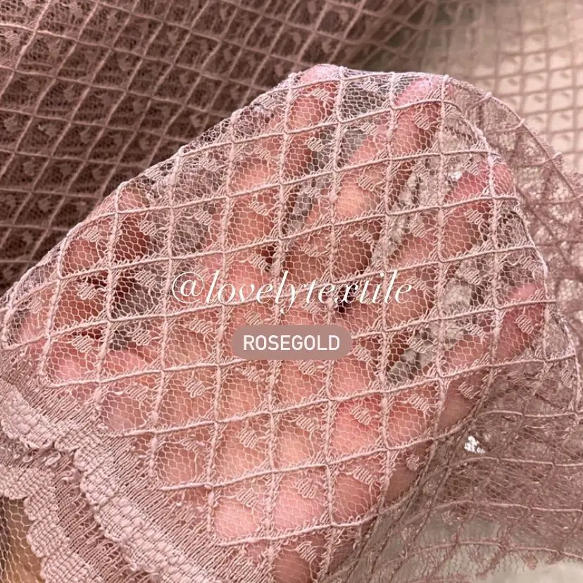 Kain Kebaya Brokat Tulle Tile Mesh Dot Meteran - Harga Per 0,5m