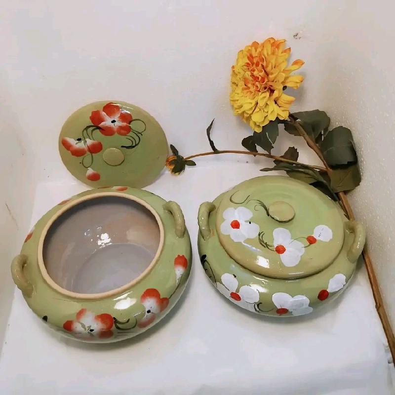 Âu Sứ Đựng mỡ  - Muối - Mẻ. Chất Liệu Sành Sứ Bát Tràng (Âu To 1.5 Lít - Âu Nhỏ 0.7Lit - Âu Nhỡ 1.1Lit) 6