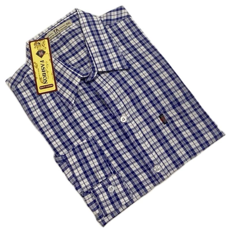 Áo sơ mi nam trung niên dài tay vải kate cotton, mềm, thoáng mát từ 45kg - 85kg Menswear Có Cổ Cổ Tròn 4