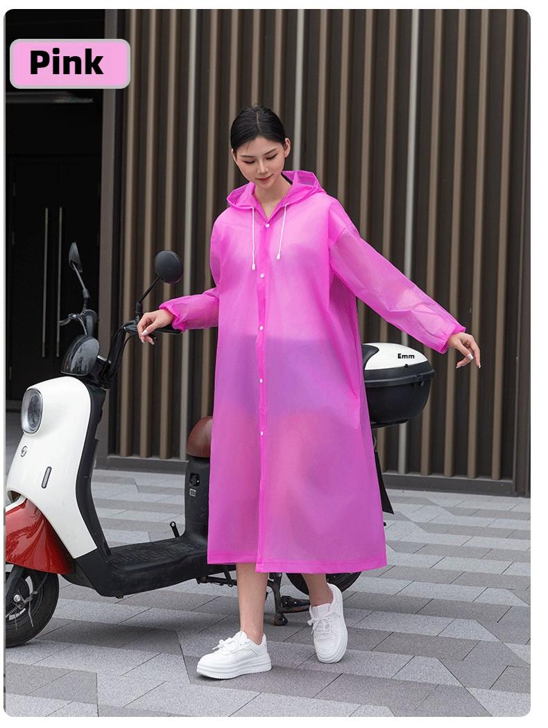 Product Introduction of Adult men's and women's fashion waterproof EVA raincoat outdoor portable one-piece raincoat 12