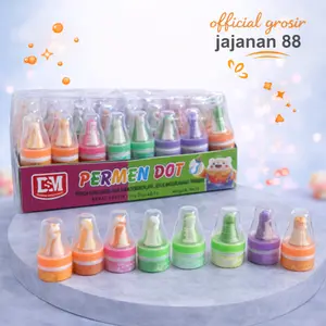 Permen keras dot aneka rasa buah strawbery apel jeruk anggur nanas DSM isi 20