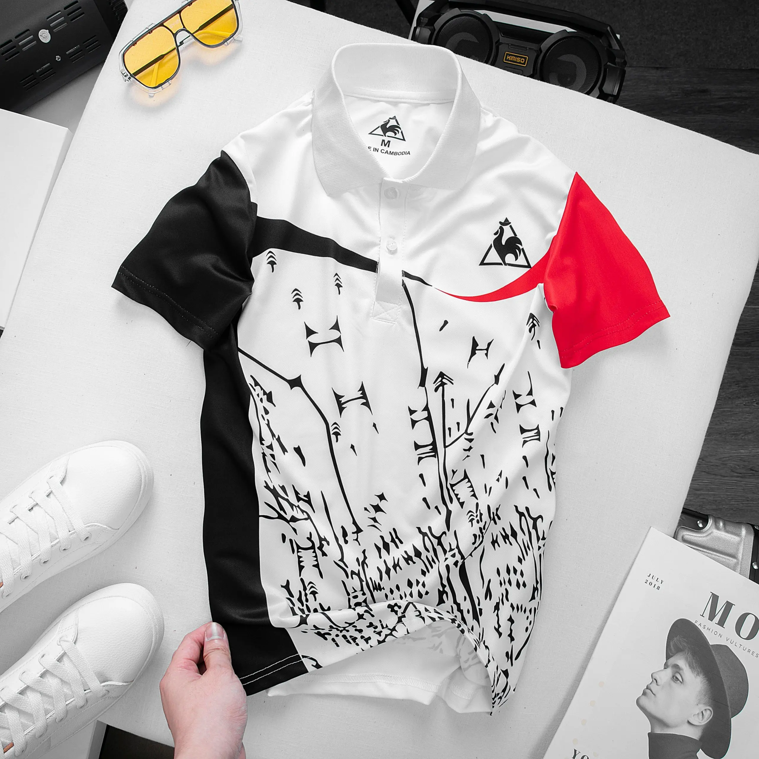 Áo POLO thể thao nam G08 in 3D sắc nét sz ( 50 -110kg ) new 2024 Menswear Có Cổ