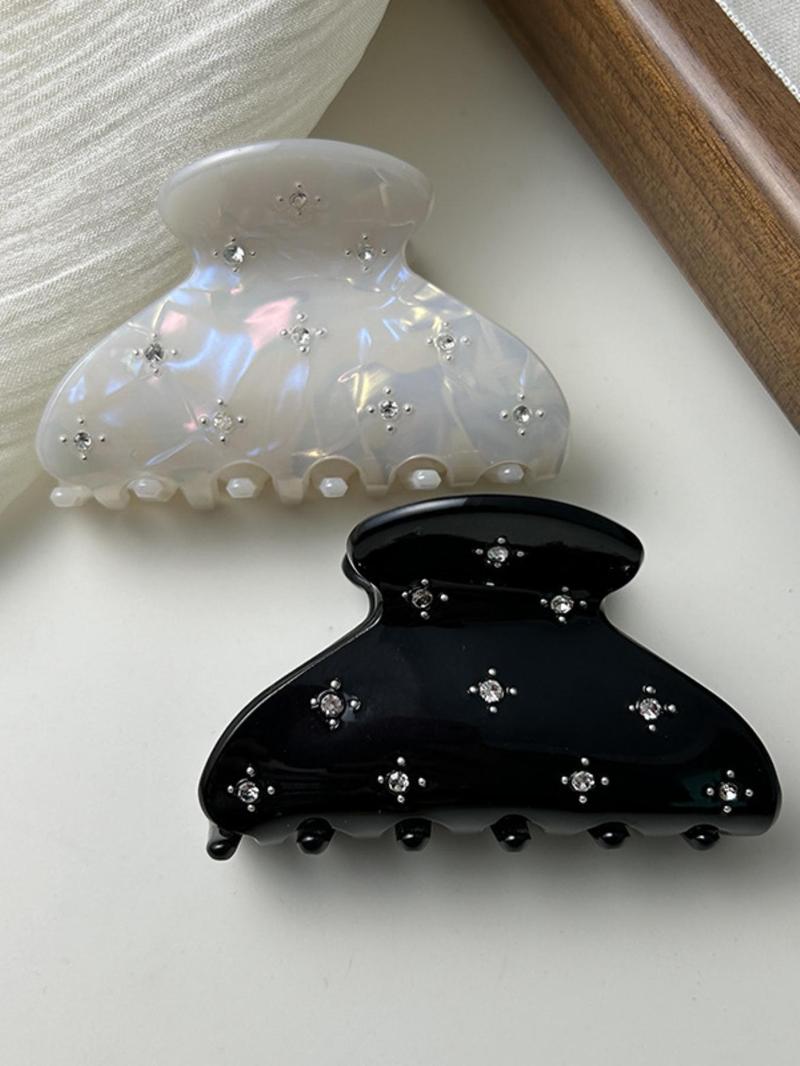 Product Introduction of Cute Star Design Rhinestone Decor Hair Claws, Elegant Hair Accessories for Women & Girls, Minimalist Headwear Suitable for Thick Hair 4