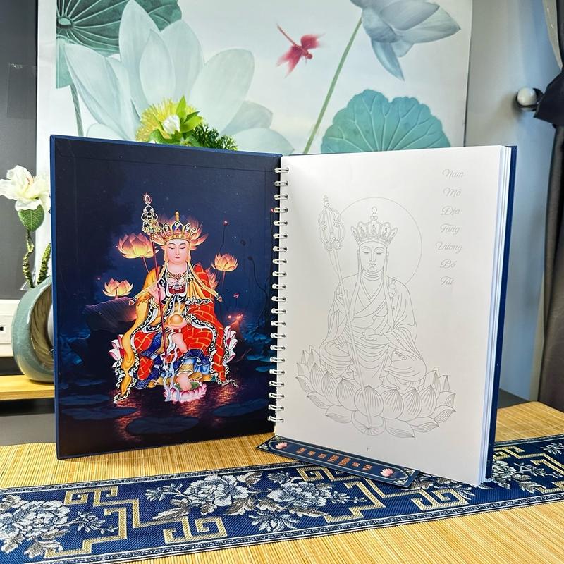 [ Tặng Vòng 108 hạt, 10 Bút Ngòi, 1 Bút Nhũ ] Sổ Chép Địa Tạng (BẢN CAO) Chữ Mờ < DTXBC > tu tap 7