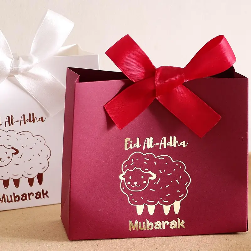 Eid Mubarak Gift Box, 20pcs/set Ramadan Gift Box with Ribbon, Gift Wrapping Supplies for Sweets and Gifts, Islamic Occasion Packaging 3
