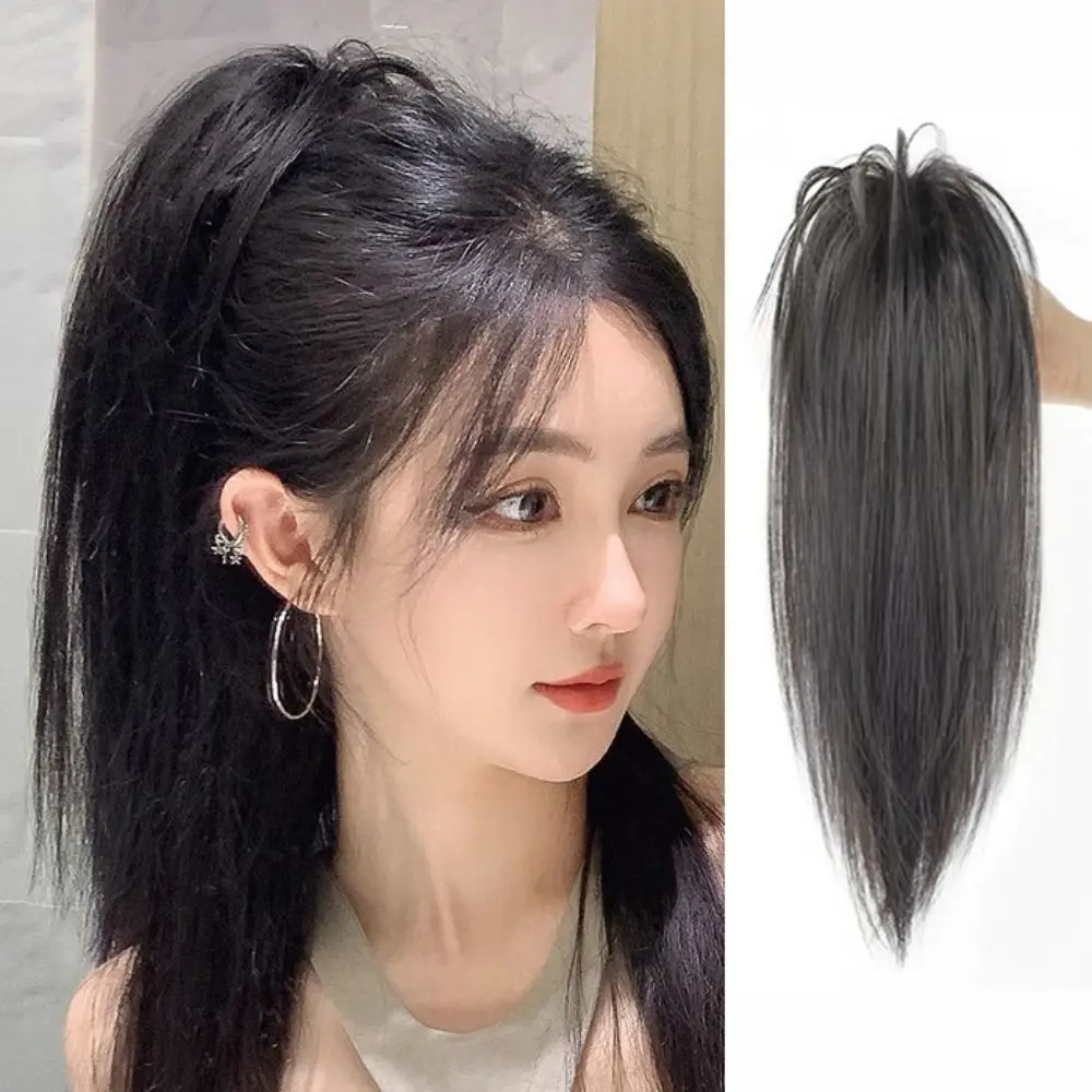 Tóc Đuôi Ngựa Tổng Hợp Ngắn Và Thẳng Cho Nữ, Kẹp Nhỏ, Nối Tóc, Tóc Đuôi Ngựa Hơi Cong Vênh, Kẹp Tóc Giả, Phụ Kiện,Có thể buộc tóc giả