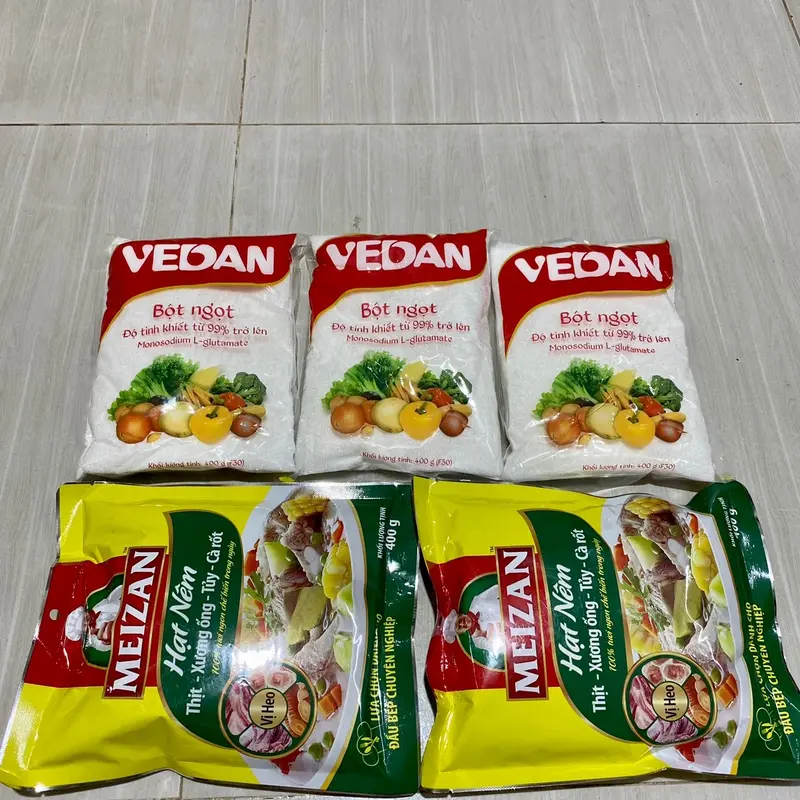 [ MỊN NHUYỄN ]COMBO 3 GÓI BỘT NGỌT VEDAN 400g MỊN NHUYỄN F30 + 2 GÓI HẠT NÊM MEIZAN 400g Gia Vị Hạt Nêm Bột Ngọt Tự Nhiên Nấu Ăn 7