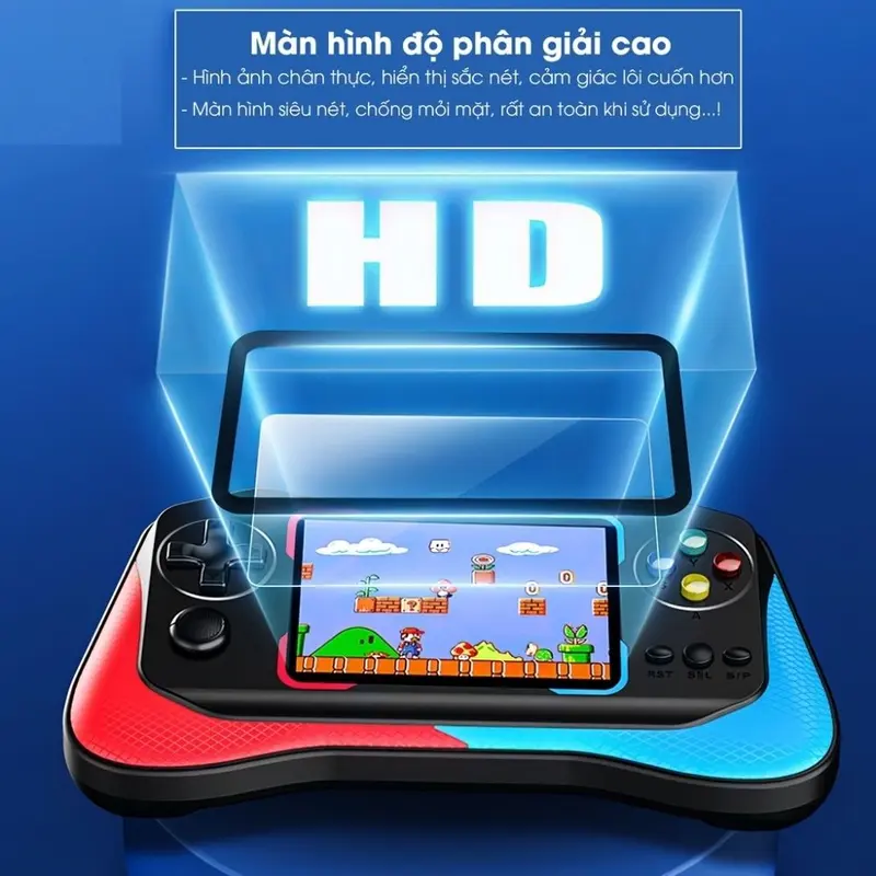 Máy Chơi Game Cầm Tay M8 Plus Với Hơn 500 Game Kèm Tay Cầm Chơi Game 2 Người - Bảo Hành 12 Tháng PlayStation Chơi Điện Tử 5