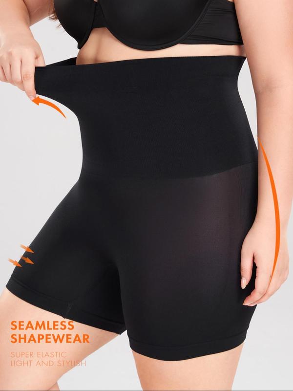 【Plus Size】 High Waist Shapewear Shorts, Seamless Slimming Shaper Underwear for Women, Tummy Control Butt Lifting Shapewear Bottoms for Daily Wear 4