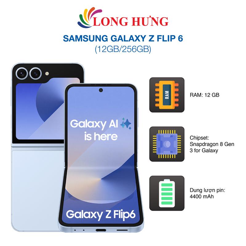 Điện thoại Samsung Galaxy Z Flip6 (12GB/256GB) - Hàng chính hãng