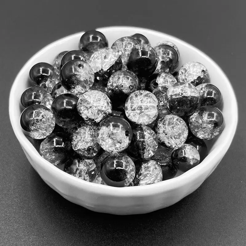 1 Pack 10mm Glitter Glass Bead, Diy Jewelry Making Supplies for Bracelet Necklace, Creative DIY Crafts Bead Charm 2