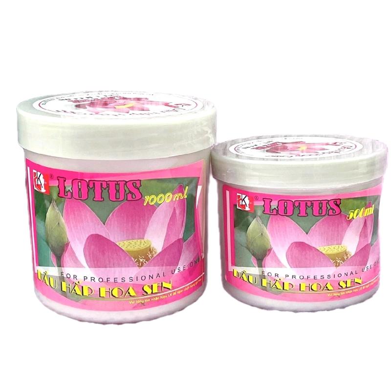 Dầu hấp, kem ủ tóc Hoa Sen Lotus LK 500ml-1000ml hỗ trợ mềm mượt tóc, giúp phục hồi tóc khô xơ. Nữ Women