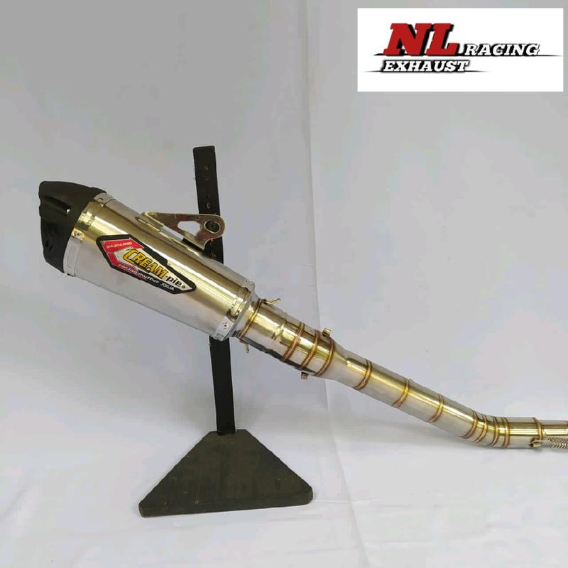 Knalpot Racing CREAMPIE Underbond Pnp Jupiter, Vega, Supra, karisma, smesh, Shogun, Blade, Revo, green, C70, Dll 2
