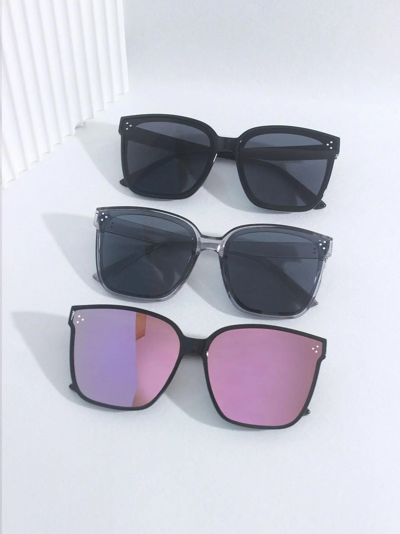 Simple Thin Sunglasses for Everyday Use, Summer Modern Fashion Black Sunglasses, New Fashion Travel Accessories for Women & Men