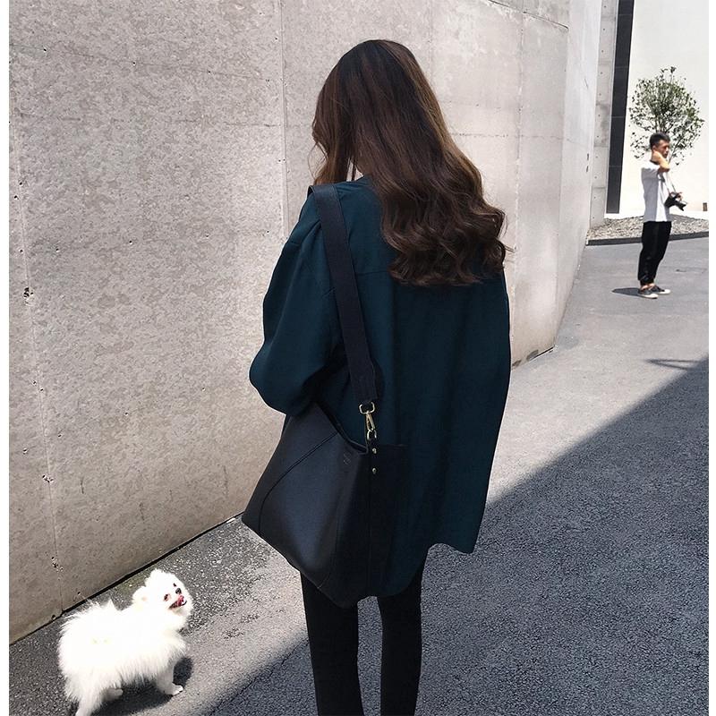 Product Introduction of M-4XL Korean Style Plus Size v-neck shirt for Women casual Long Sleeve loose blouse top Clothing Baggy 15