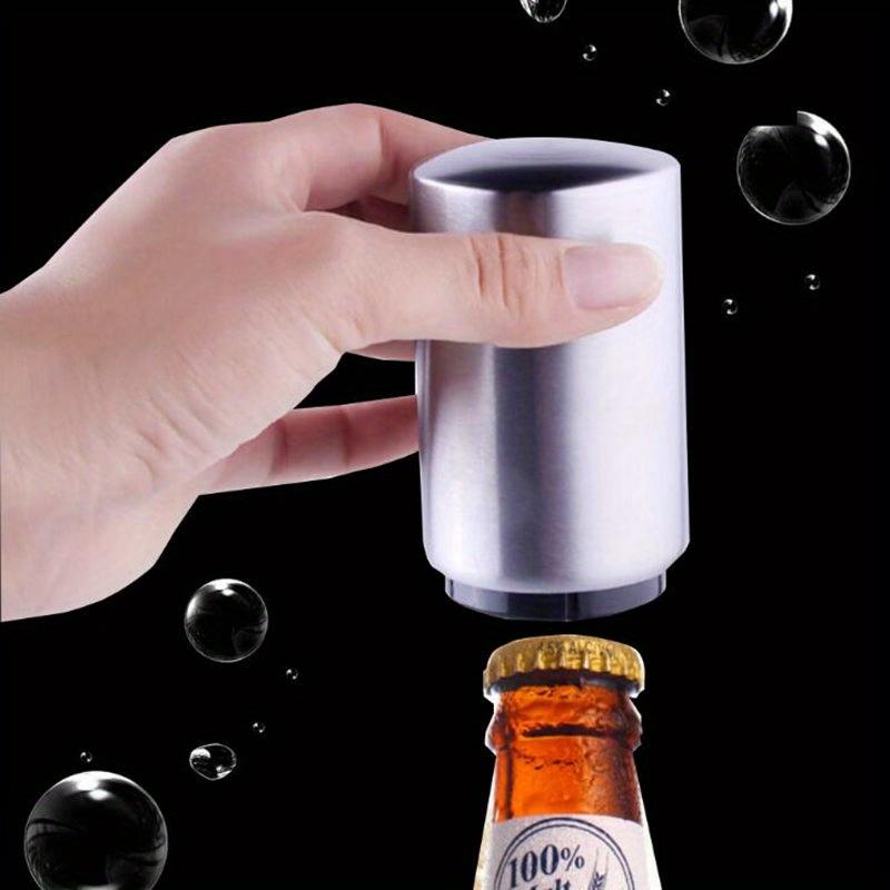 Product Introduction of Automatic Beer Bottle Opener Magnetic Push Down Design for Easy Opening of Wine Beer & Soda Caps  Creative Kitchen Tool for Home Bar Accessories 2