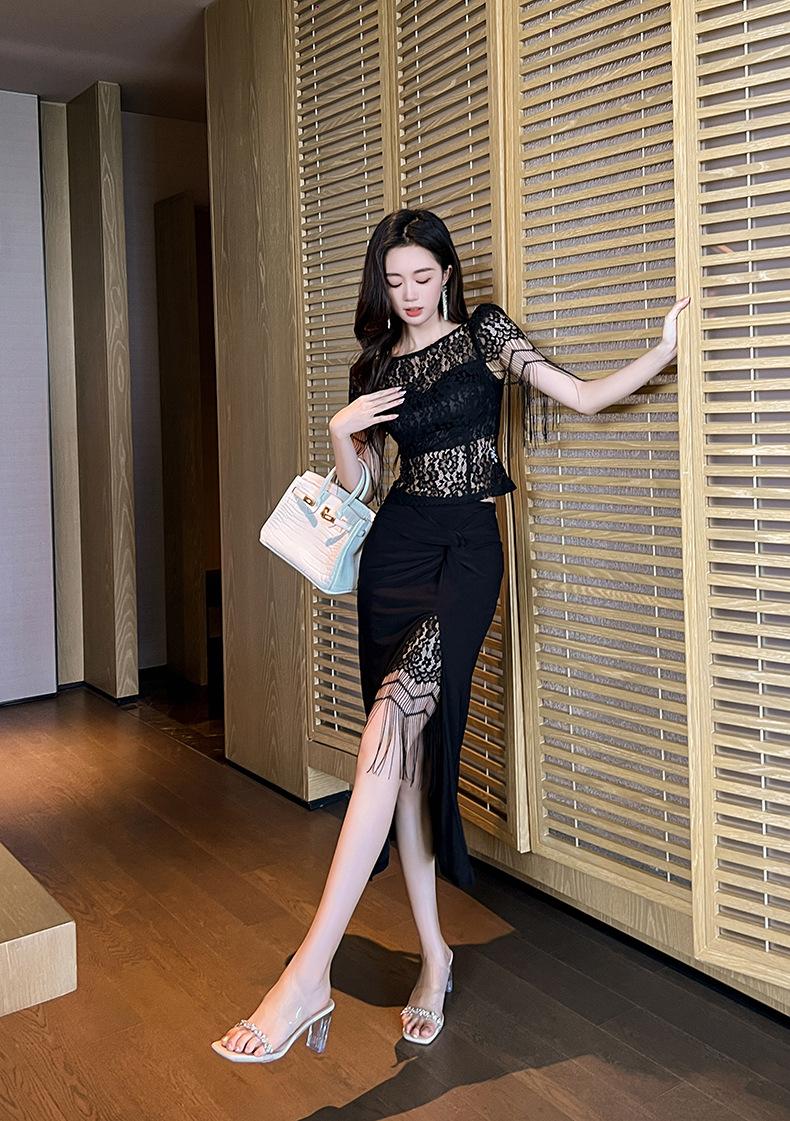 Product Introduction of Áo Sơ Mi Ren Thiết Kế Hotie Kiểu Pháp, Tay Áo Tua Rua Nhìn Xuyên Thấu, Hàng Mới Về, 20504 Nữ Top Women Shirt Umi 25