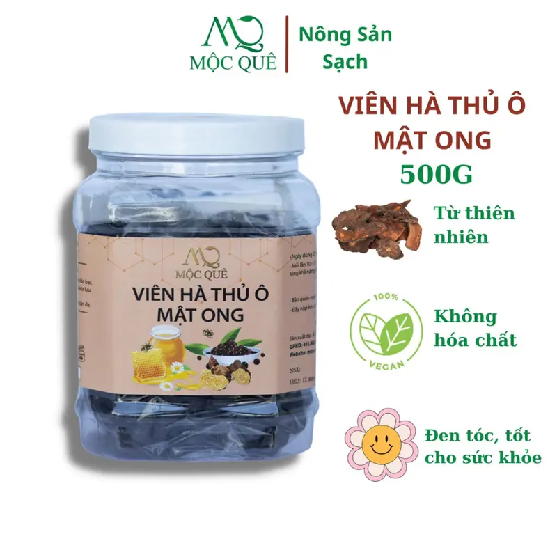 Viên Hà Thủ Ô Mật Ong Mộc Quê 500g Giúp Đen Tóc, Giảm Rụng Tóc, Bạc Tóc 0