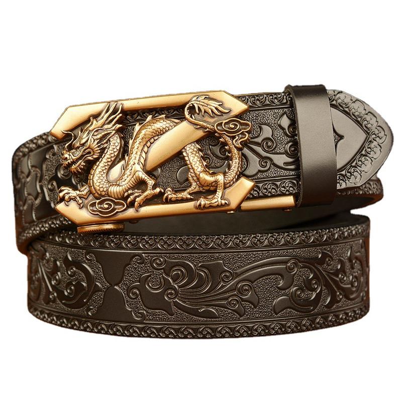 Product Introduction of Sabuk Gesper Ikat Pinggang Pria Ukir Kulit Sapi Model Naga Dragon 7