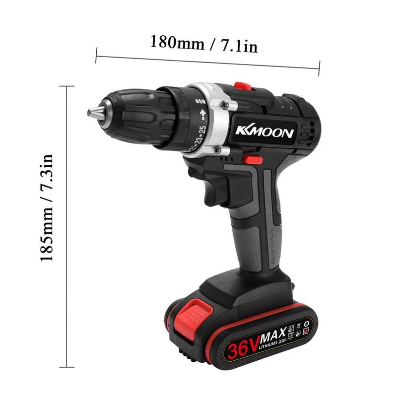 Product Introduction of (Dikirim Dari Jakarta)Bor Cordless Drill 36V / 48V Isi 28 Pcs Set Koper Bor Lengkap 2 Baterai/bor cas 2 baterai promo/bor casan murah komplit/bor cordless/bor batre1 set lengkap/bor cas murah 2 baterai/bor tangan tanpa kabel 14