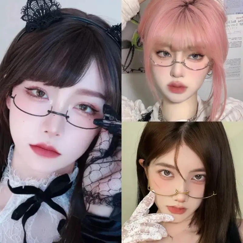 KACAMATA ULLZANG DOUYIN COSPLAY HALF FRAME 0