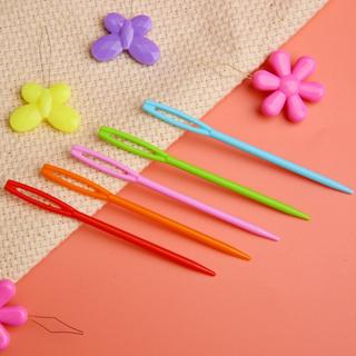 Combo 10 chiếc Kim khâu len nhựa sắc màu Trộn màu Dùng để khâu đan sản phẩm len…