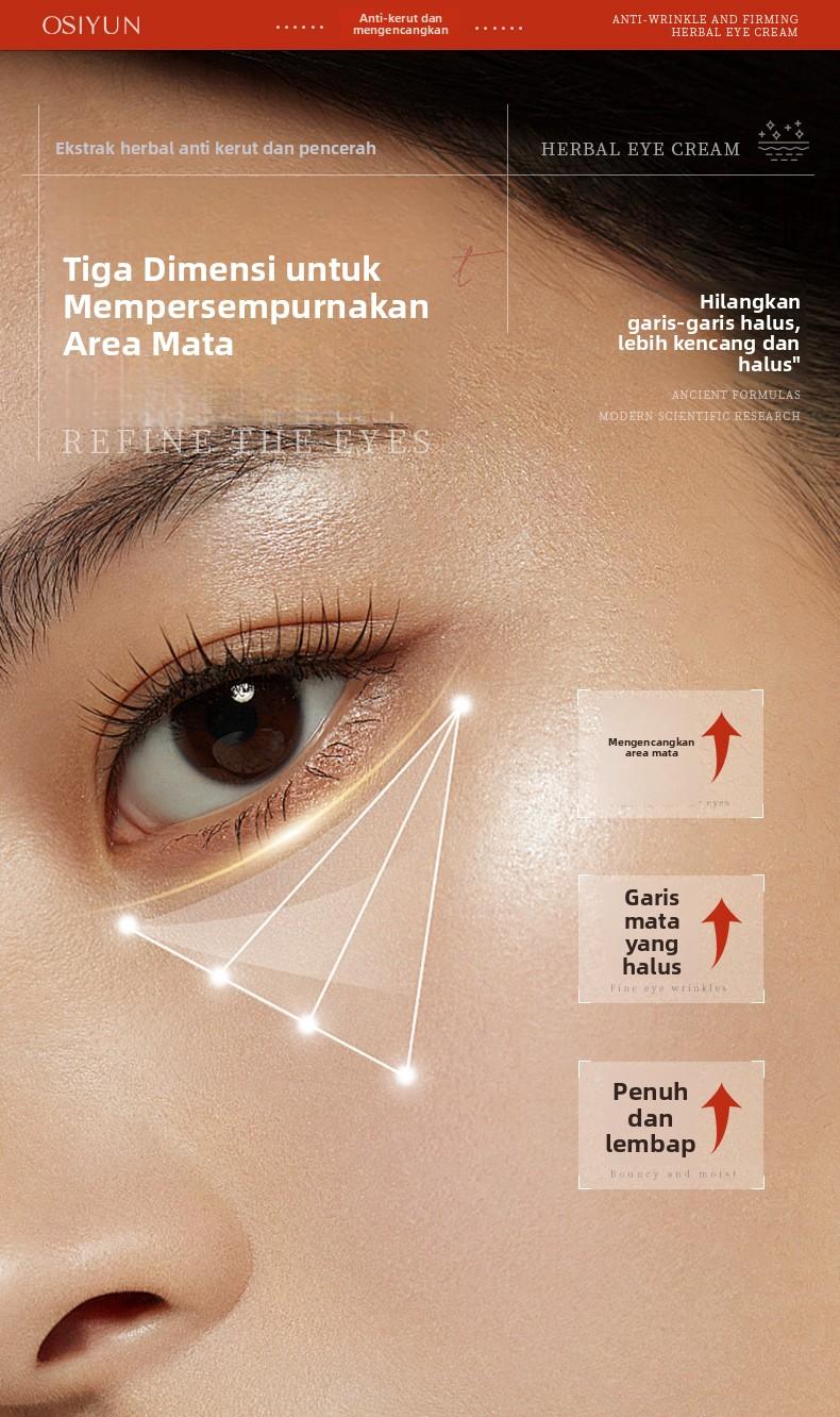 Krim Mata Herbal Anti-Kerut Pengencang Ousi Yun Paket Salon Kecantikan Melembapkan Menghidrasi Memudarkan Kantung Mata Lingkaran Hitam Perawatan Mata