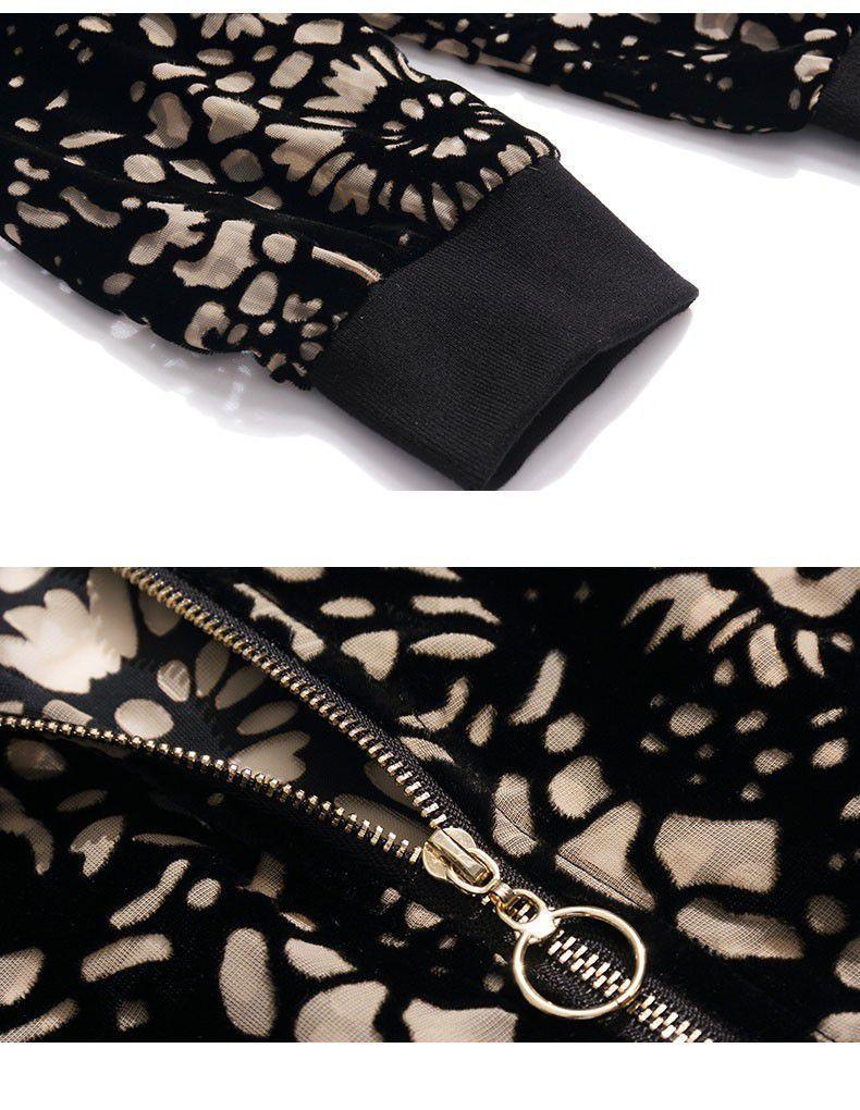 Product Introduction of Golden Velvet Short Jackets Autumn and Winter Fashion Women's Clothing 17