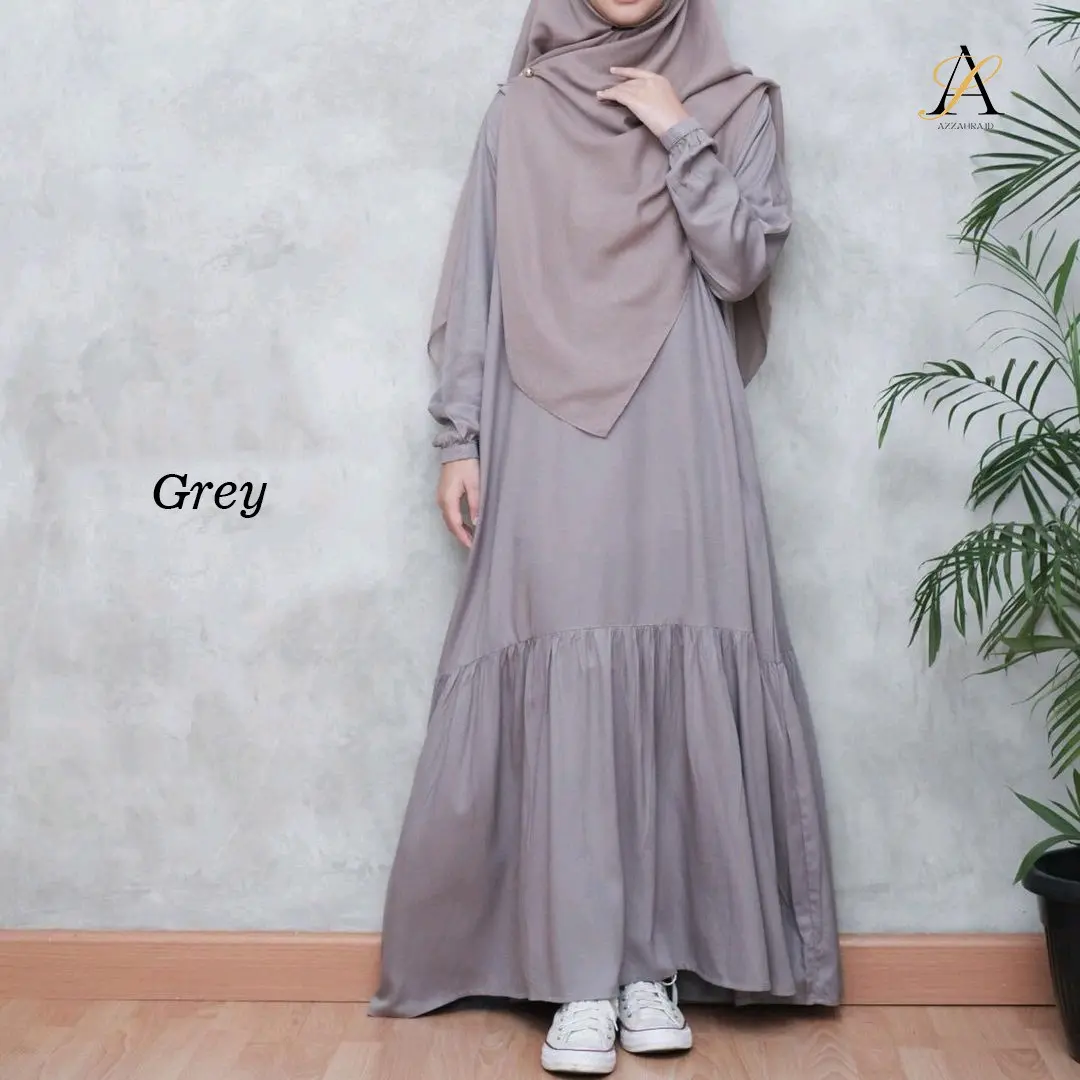 Abaya Remple Wanita Gamis Polos Kekinian Gamis Wanita Mecca Abaya