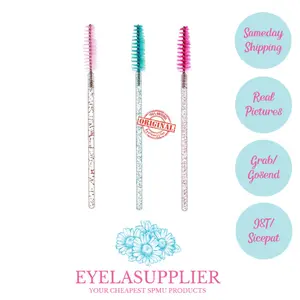 Glitter Mascara Wand Sisir Bulumata Eyelash Extension Spoolie Crystal