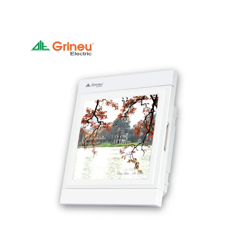 Tủ điện âm tường mặt tranh Grineu GPL 2/4, 3/6, 4/8, 8/12-TR 3