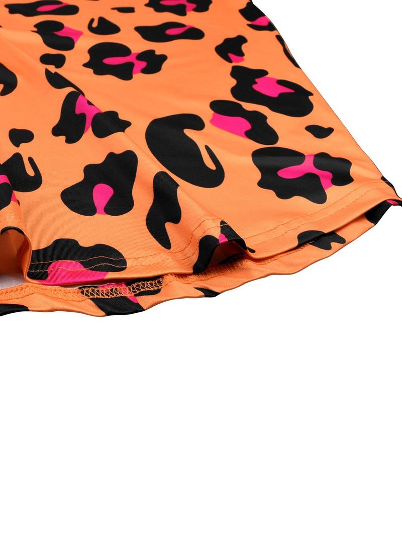 Product Introduction of Plus Size Leopard Print Asymmetrical Hem Tank Dress, Ladies Dresses Summer, Plus Casual Scoop Neck Sleeveless Dress for Summer, Women's Plus Summer Clothes for Daily Wear 9