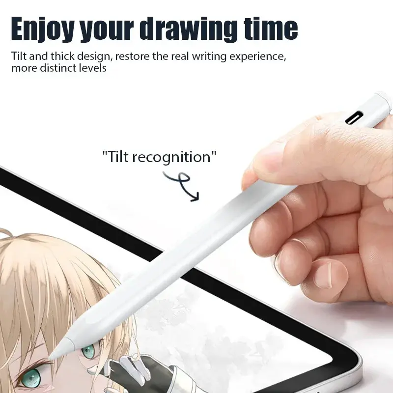For Apple Pencil 2 for iPad Pencil Palm Rejection Tilt Pen for 2025 2021 2020 2019 2018 iPad Air 4 5 7 8 9 Mini 5 6 Stylus Pen 2
