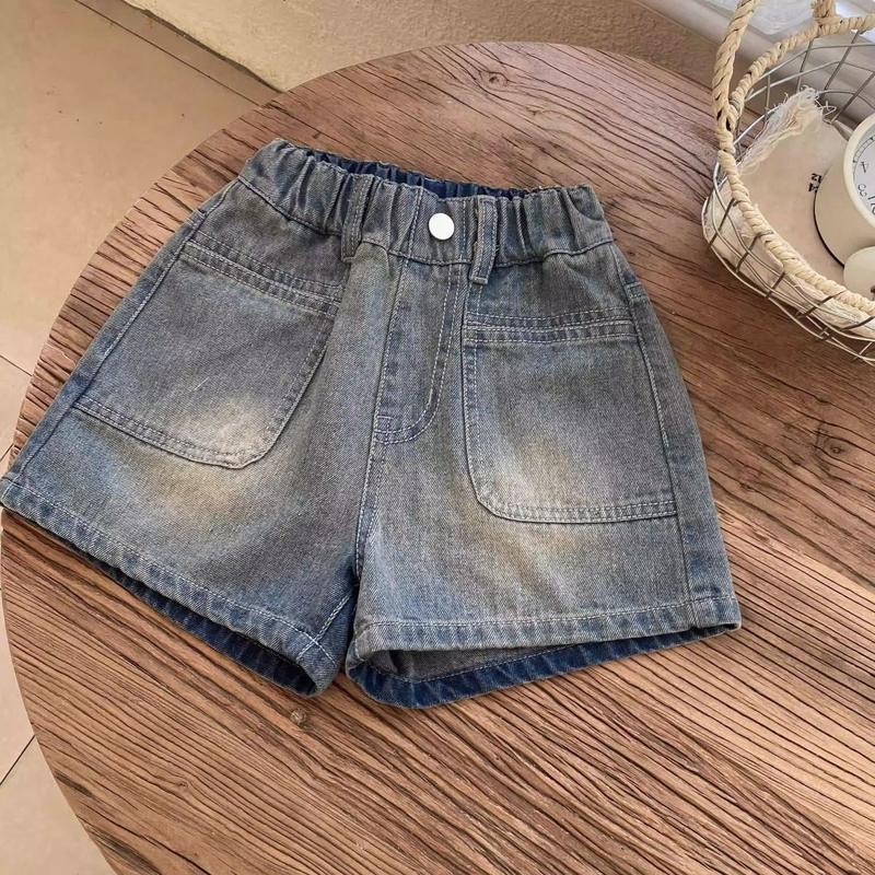 Product Introduction of Quần Short Denim, Cho Bé Gái, Hàng Mới Về Mùa Hè 2025, Phong Cách Hàn Quốc, Thường Ngày, Mỏng, Quần Nóng, Thích Hợp Cho Trẻ Mới Biết Đi Và Trẻ Em, Quần Túi Hộp Dễ Phối Đồ quần  đùi  cho  bé  gái  35  đến quần  đùi  rách  cho  bé  gái baggy  clothes  girls 12