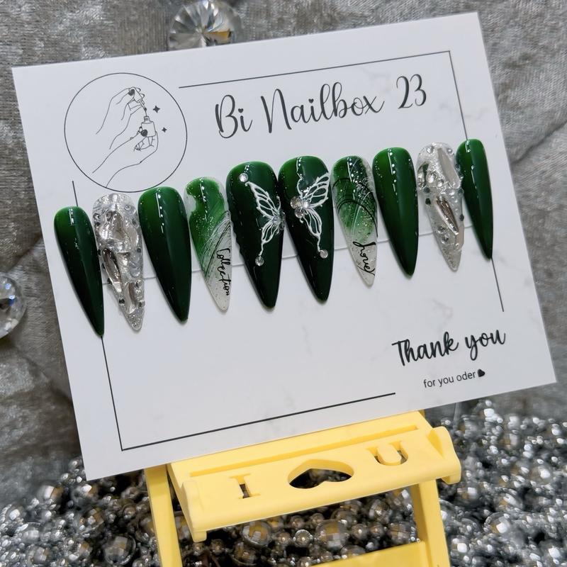 Mã 191 nailbox thiết kế thủ công xanh rêu