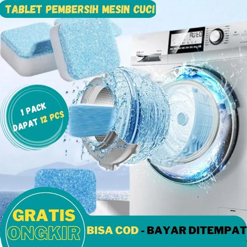 12PCS Tablet Pembersih Mesin Cuci/Pembersih Mesin Cuci Baju/Tablet Pembersih Mesin Cuci Anti Bakteri/Washing Machine