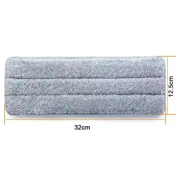 Miếng Đệm Thay Thế Bằng Sợi Nhỏ, Vải Lau Đẩy Bụi, Cho Cây Lau Nhà Bóp Phẳng, Dễ Sử Dụng Và Vệ Sinh 8