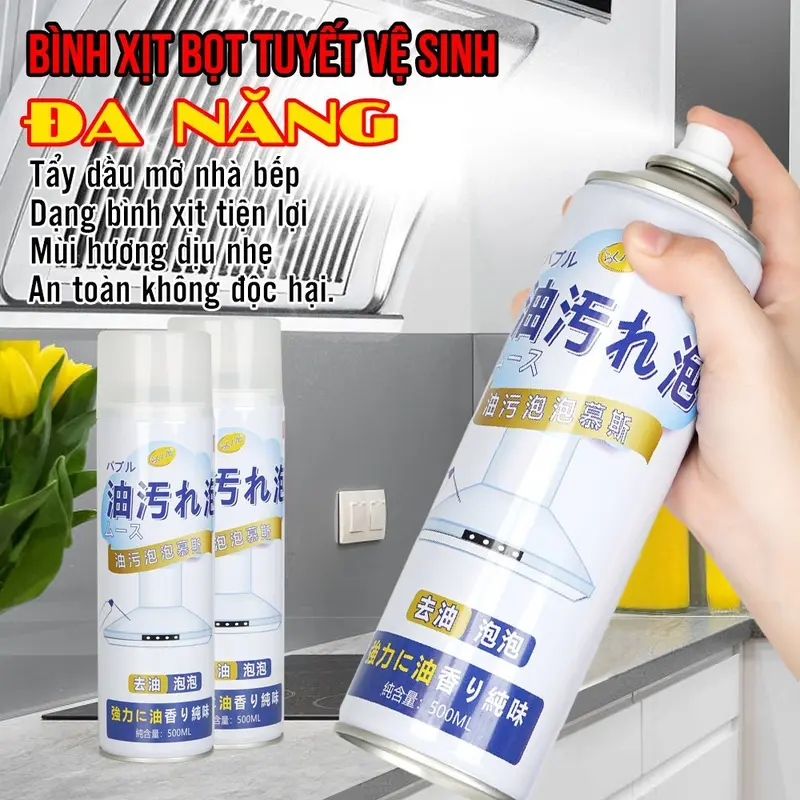 Xịt tẩy dầu mỡ, vệ sinh bếp đa năng, làm sạch cả vết cặn dầu mỡ bám lâu ngày nhanh chóng hiệu quả 7