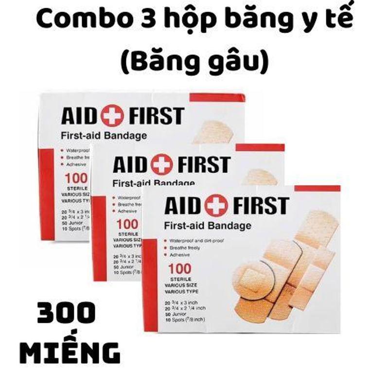  Combo 3 hộp băng y tế  băng gâu  300 miếng đủ kícḣ thước Băng dính cá nhân chống thấm chống nước bảo vệ vết thương 