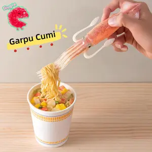 [READY]Sendok Mie Cumi Lucu Unik /  Kitchenware /Mie Instan Garpu Karakter/Sendok Garpu Jepang/ Aksesoris Makan Aesthetic/Peralatan Makan Anak/ Garpu Lucu Simulation Squid