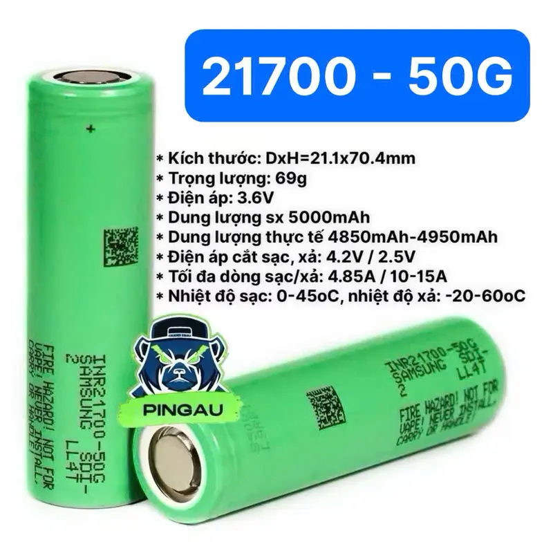 Pin sạc 21700 50G SS pin lithium mới 100% Sạc dự phòng, lưu trữ 0