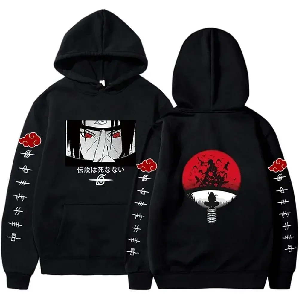 Anime Hoodie for Man Women Uchiha Itachi Sweatshirts Casual Clothes Akatsuki Fall Winter Children's Top Coat Warm Gifts Cotton Menswear