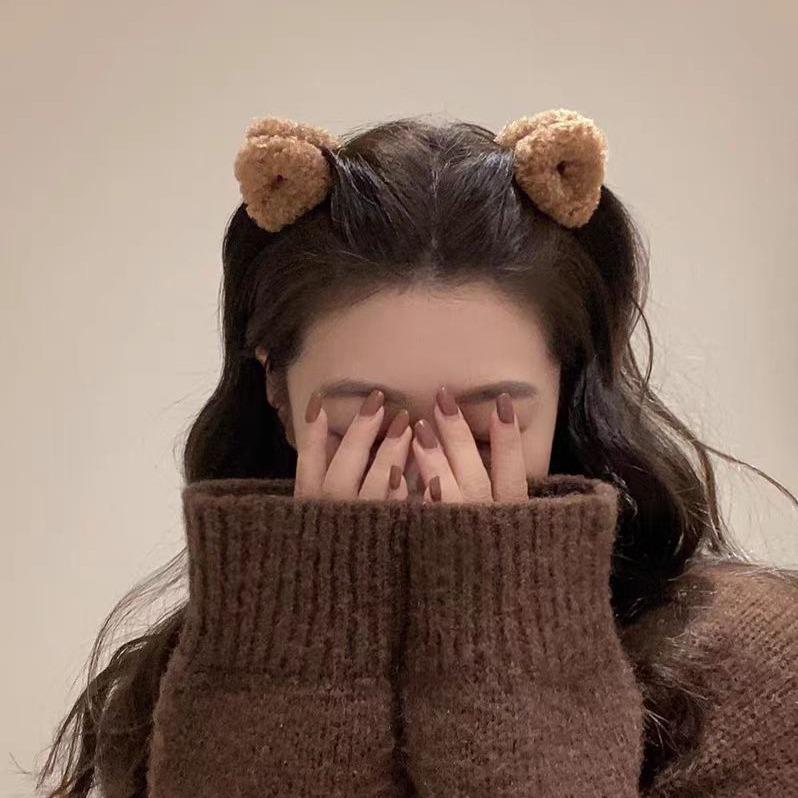 Kẹp Tóc Tai Mèo Chất Liệu Nhồi Bông Dành Cho Nữ Kẹp Bên Cho Tóc Mái Và Tóc Con Móng Vuốt Tóc Nhỏ Kiểu Công Chúa Dễ Thương Và Cá Mập Phụ Kiện Tóc