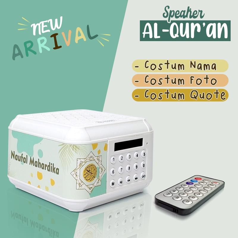 Speaker Murottal Alquran 30 Juz Speker Tahfidz anak Chip 16 GB Bluetooth & remot(CETAK NAMA) [Chip 16 GB] 0