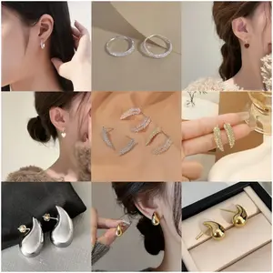 COD Anting S925 Silver wanita korean style earring simple elegan