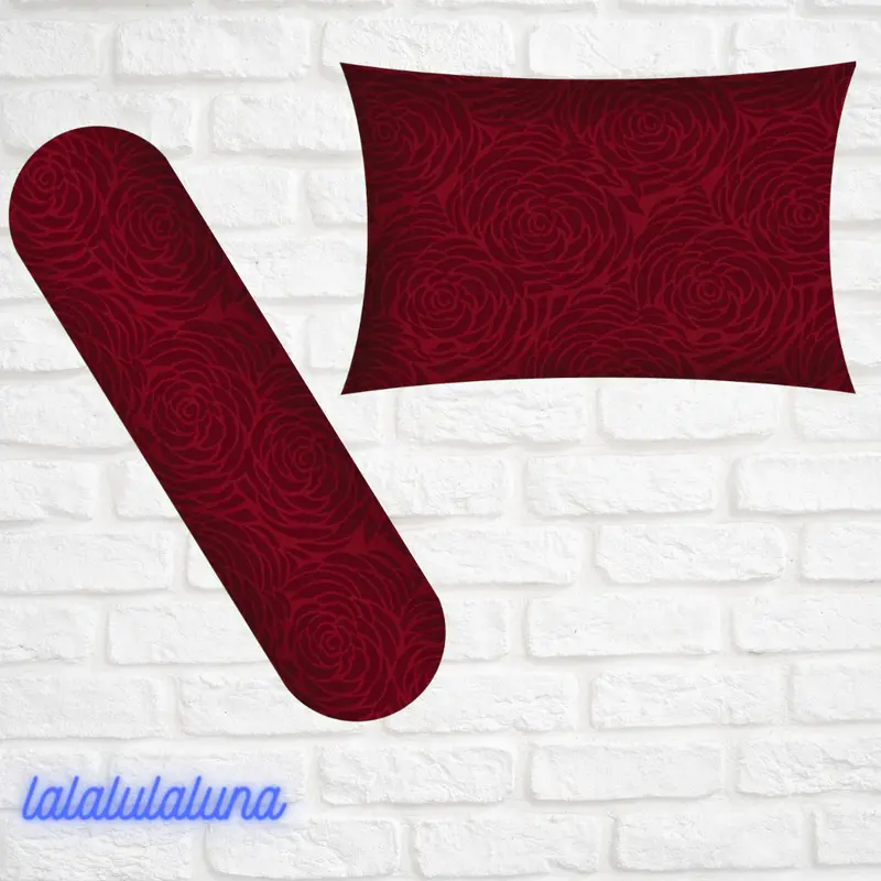satu set sarung bantal dan guling motif embos abu-abu bahan katun Kain 6