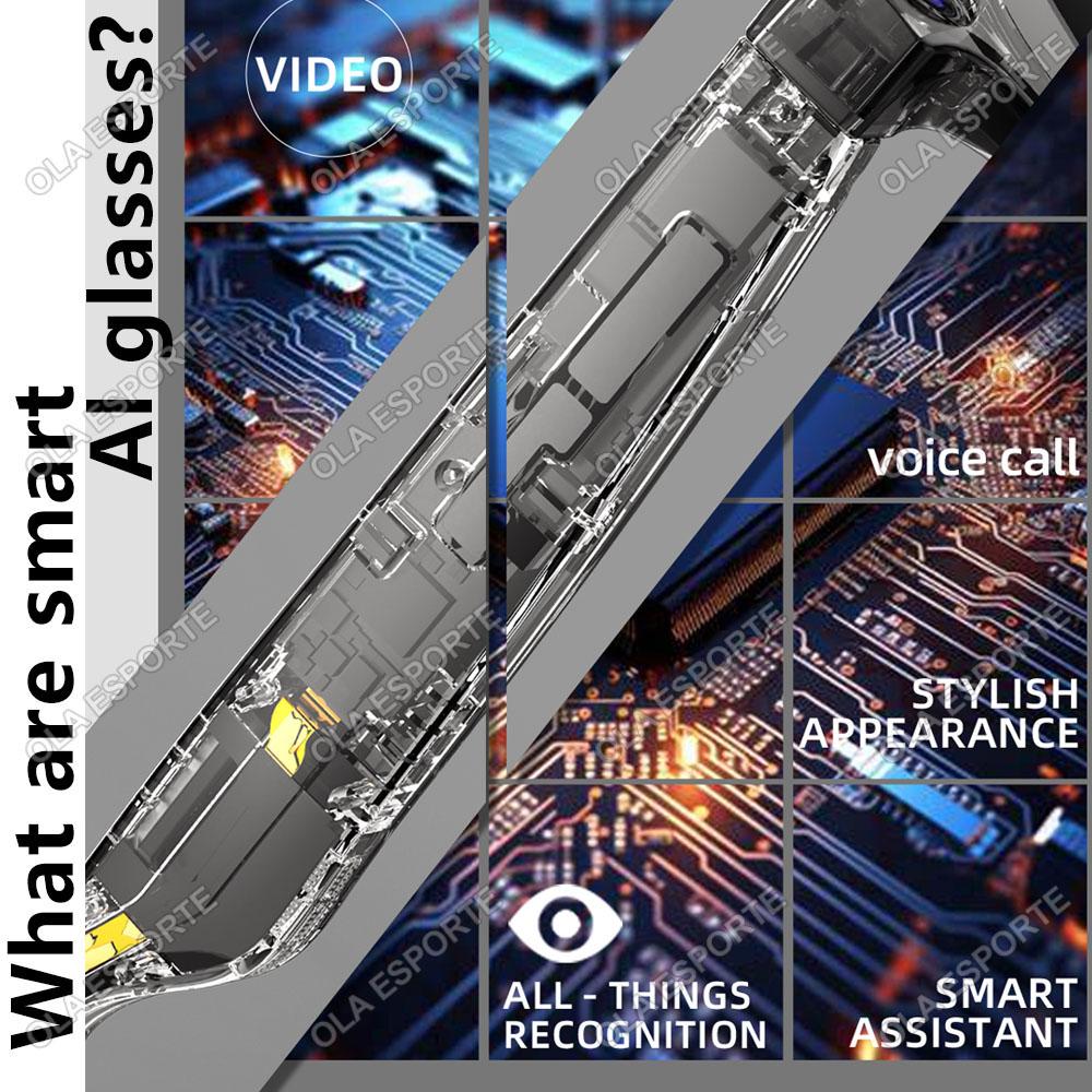 New Smart Glasses 800W Camera Video Recording Photo Album Music Playback Bluetooth Call Image Recognition Glasses For Men Women