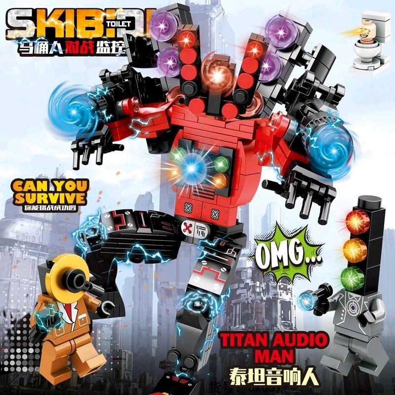  Bộ đồ chơi lắp ráp Toilet Skibidi - mô hình lắp ghép Titan Audio Man Tháo Lắp Bộ Lắp Ráp 