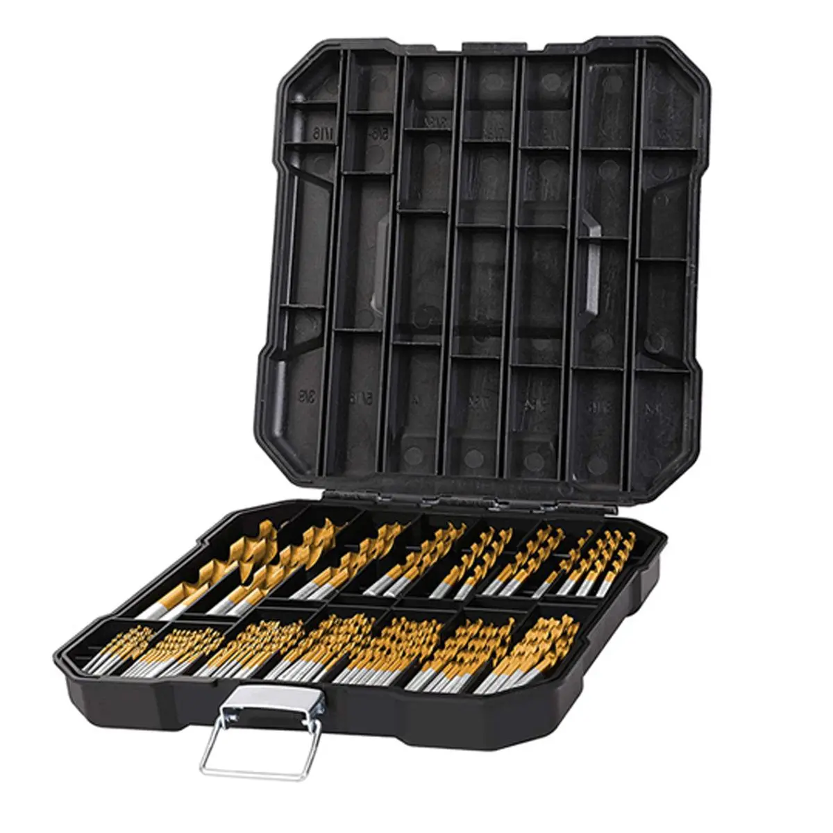 Titanium Twisting Drill Bit Set, High Speed Steel Drill Bit Set with Storage Box, Suitable for Wood/Cast Iron/Aluminum Alloy/Plastic/Fiberglass, Tool Accessories